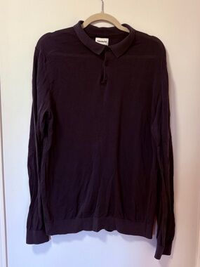 Frank and Oak Men’s Long Sleeve Pima Cotton Collared Shirt Light Weight size L